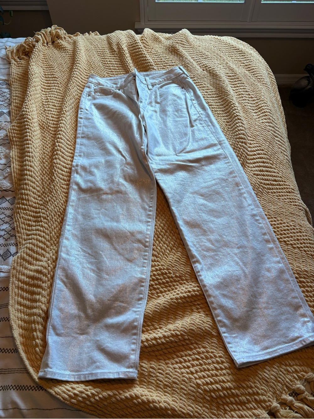 Old Navy White Wide-Leg Women's Chinos sparkling White